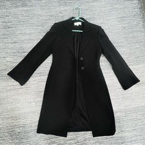 *LAST CHANCE ⏳* Long Black Pinstriped Blazer Coat